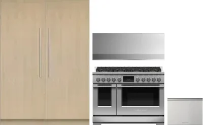 5 Piece Package Includes Refrigerator, Freezer, Range, Hood And Dishwasher